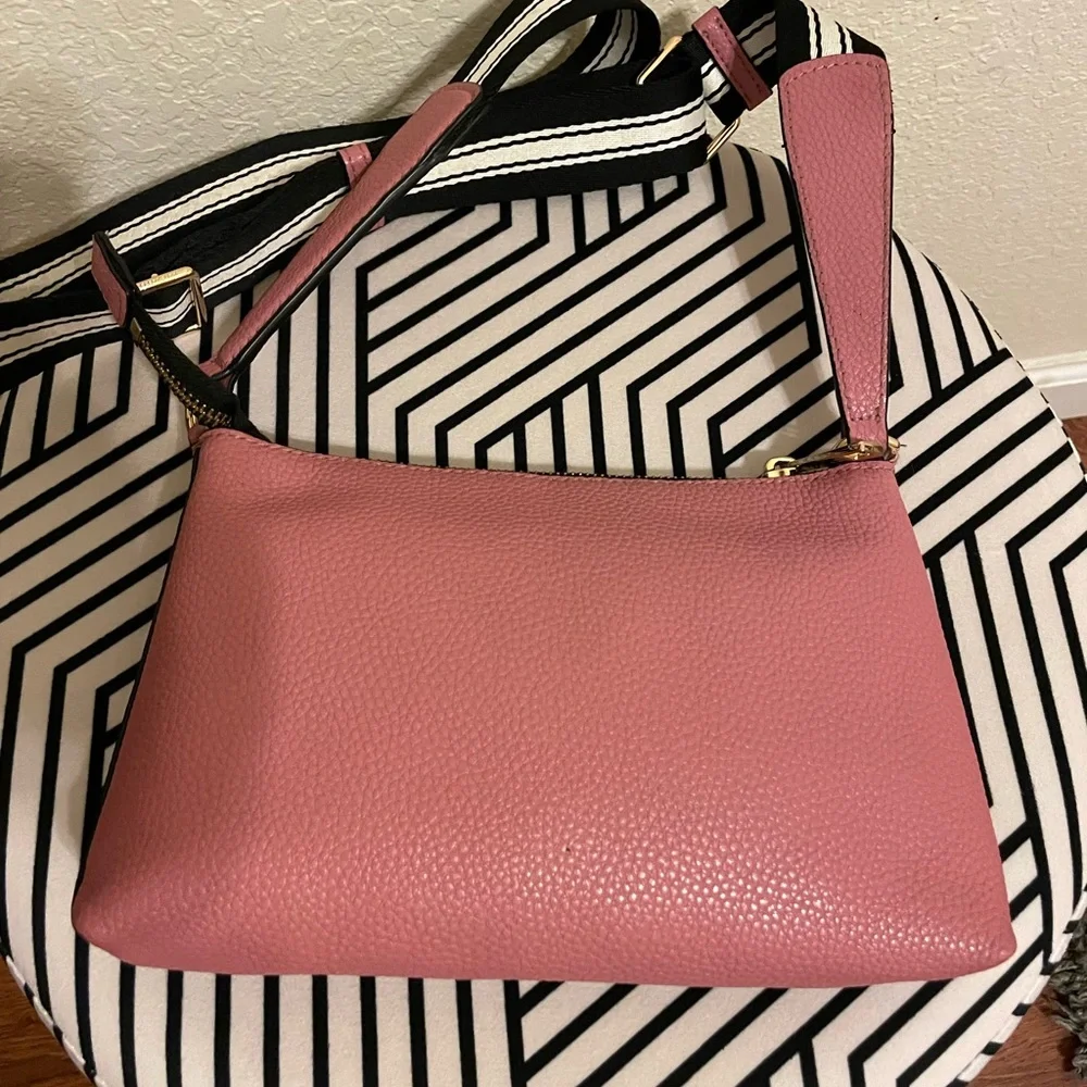 Marc Jacobs Pink Crossbody Bag with Striped Strap - Picture 2 of 8